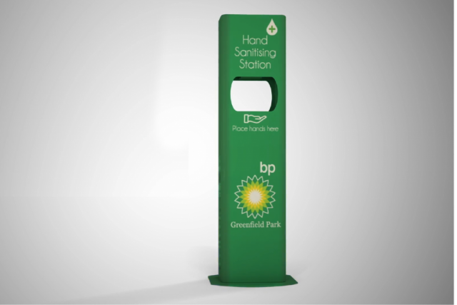 BP Greenfield Park - Branded Hand Sanitiser Station – Sanitation Station